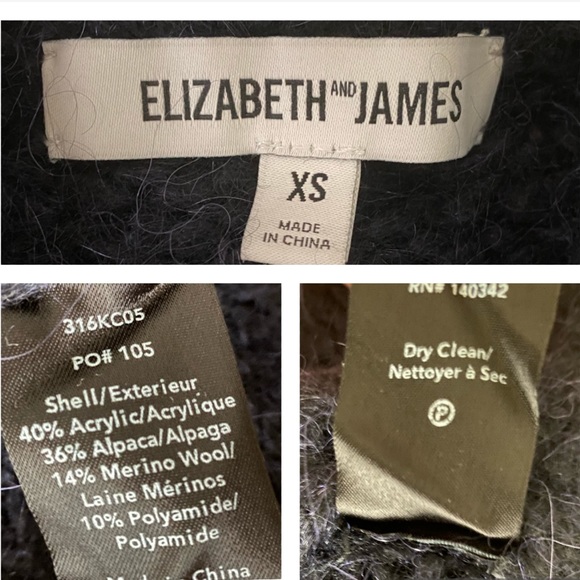 New ELIZABETH AND JAMES Wool chunky-knit cardigan - Picture 15 of 15